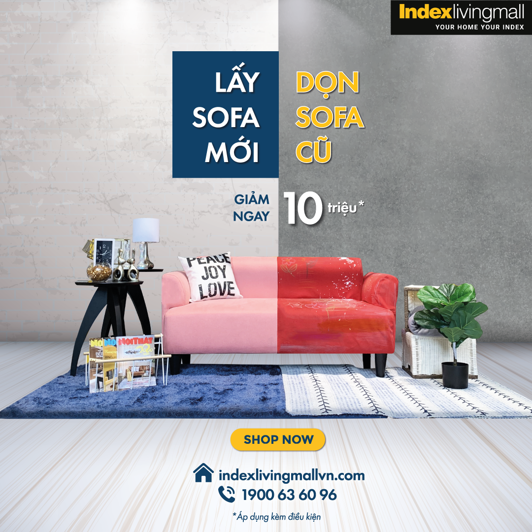 [Eva] - Sofa: Dọn cũ đón mới, giá cực hời tại Index Living Mall